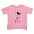 thumbnail image 1 of Early Bird Cute Toddler T Shirts for Boys Girls (Pink, Youth L), 1 of 5