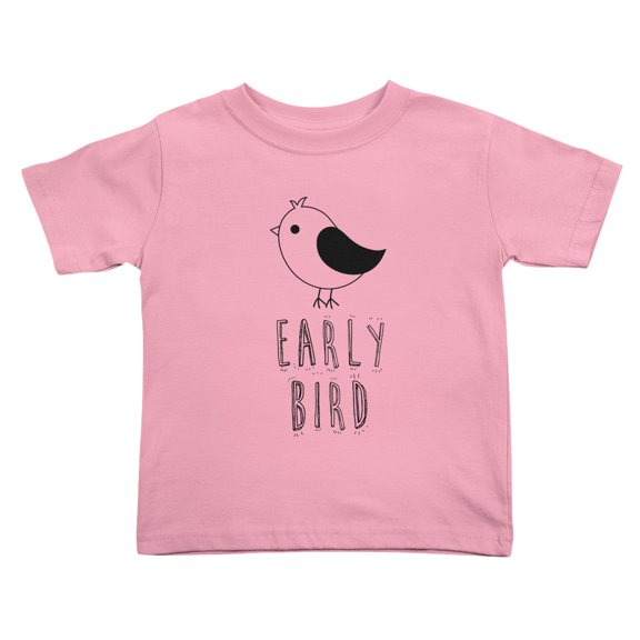 Early Bird Cute Toddler T Shirts for Boys Girls (Pink, Youth XL)