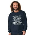 thumbnail image 1 of Early Bird Gets Worm Mouse Cheese Unisex Plus Fleece Graphic Sweatshirt Brisco Brands 3X, 1 of 5