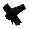 thumbnail image 1 of Early Bird Special, Ngheia Suede Gloves for Women Autumn and Winter Warm Plus Velvet Winter Riding Driving Korean Thickened Ladies Gloves Black, Buy More, Save More, High Grade Gloves*1 Pair, Gloves, 1 of 7