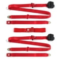thumbnail image 1 of Early Cars 1933-1934 Standard 3 Point Red Retractable Bench Seat Belt Kit - 3 Belts, 1 of 1