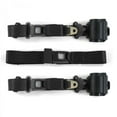 thumbnail image 1 of Early Cars 1935-1940 Standard 3 Point Black Retractable Bench Seat Belt Kit - 3 Belts, 1 of 1