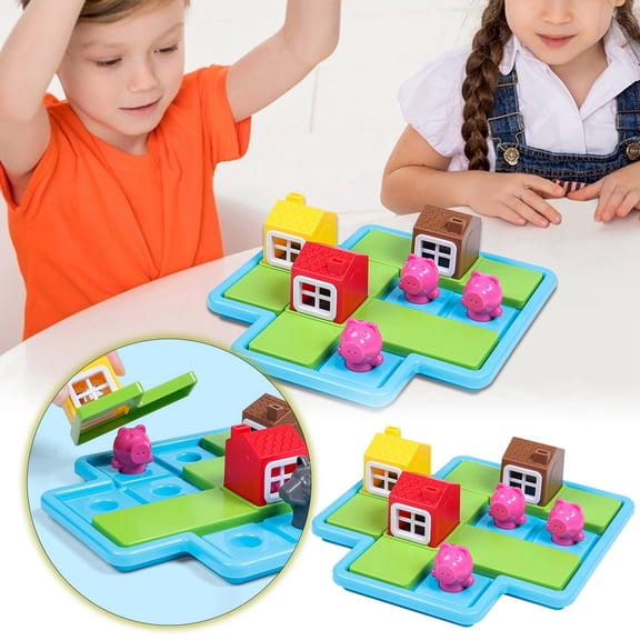 Early Childhood Education Toys Fairy Tale Story And The Logical Thinking Training Player Game for Indoor Learning and Problem Solving, 7.67×7.67 inch, Sky Blue