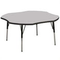 thumbnail image 1 of Early Childhood Resources ELR-14101-GBK-SS 48 in. Clover Adjustable Activity Table with Standard Legs, Swivel Glides - Grey & Black, 1 of 1