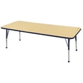 thumbnail image 1 of Early Childhood Resources ELR-14212-MPNVNVTB 30 x 72 in. Rectangle Premium Thermo-Fused Adjustable Activity Table, Maple & Navy - Toddler Ball, 1 of 2