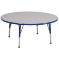 thumbnail image 1 of Early Childhood Resources ELR-14215-GYBLBLSB 48 in. Thermo-Fused Round Adjustable Activity Table with Standard Legs, Ball Glides - Grey & Blue, 1 of 3