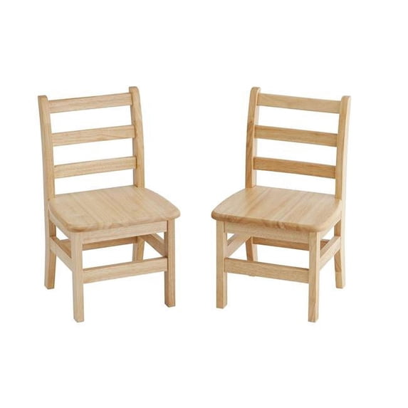 Early Childhood Resources ELR-15318 3-Rung Ladderback Assembled Chair, 12 in. - Natural