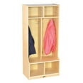 thumbnail image 1 of Early Childhood Resources ELR-17231 2-Section Birch Coat Locker with Bench, 1 of 1