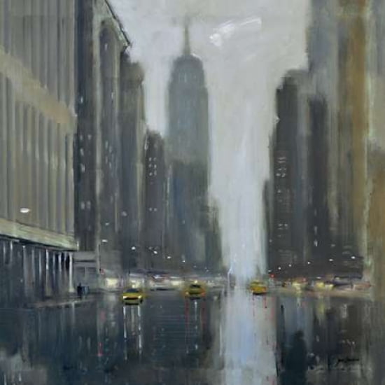 Early Commute-5th Avenue Canvas Art - Jon Barker (24 x 24)