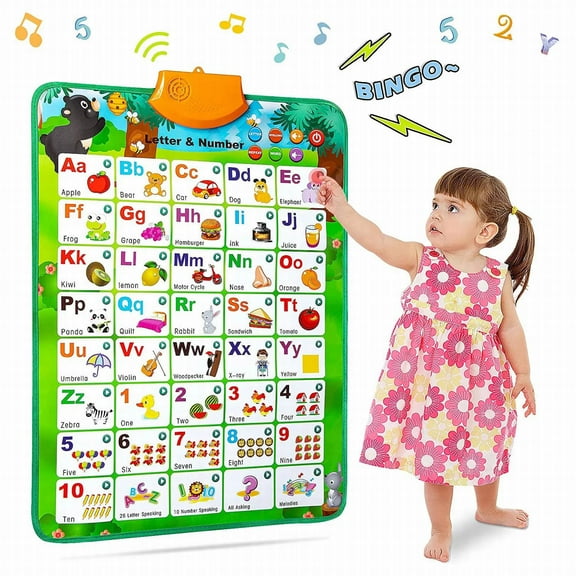 Early Education English Letter Point Reading Flipchart for Interactive Alphabet Wall Chart with Pronunciation Training and Electronic Teaching Aid