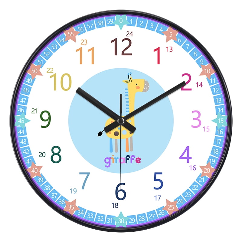 Early Education Learning Noiseless Hanging Clock Living Room Home ...
