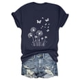 thumbnail image 1 of NAMTYQX Casual Tops for Women Tropischer Druck Hawaii Airoft Plus Size Loose Fit Scoop Neck Short Sleeve Lightweight Patterns Cute Tops for Teen Girls Navy Size XL, 1 of 3