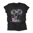 thumbnail image 1 of NAMTYQX Graphic Tees for Women Trendy Crewneck Print Soft Short Sleeve Loose Fit Casual Plus Size Muster Stretchy Womens Summer Shirts Black Size 2XL, 1 of 4