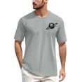thumbnail image 1 of NAMTYQX Mens Graphic T-Shirts Patterned Breathable Short Sleeve Light Casual Plus Size Crew Neck Elastic Hawaiian Baggy Mens T-Shirts Gray Size S, 1 of 5