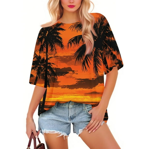 NAMTYQX Tshirts Shirts for Women Plus Size Casual Loose Fit Light Trendy Short Sleeve Scoop Neck Classic Graphic Wine Size 2XL