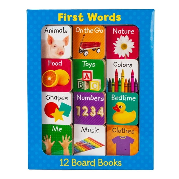 Early Learning First Words - 12 Board Book Set, (Board Book)