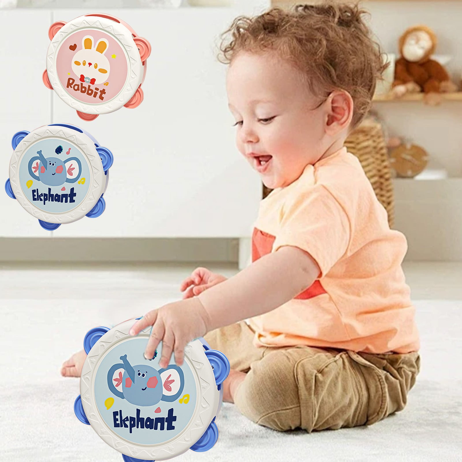 Early Learning Handheld Musical Tambourine Toy for Infants 6M+ – Cute ...