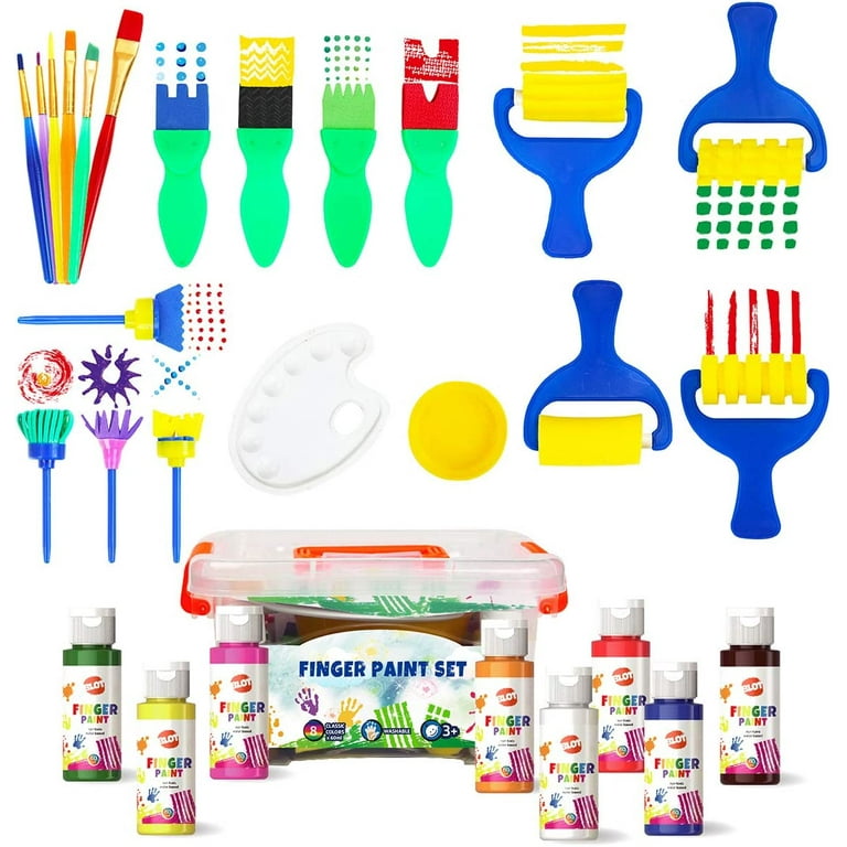 6 Color/12 Color Acrylic Paint with Paintbrush Washable Paint Set Toddler  Finger Paint Kid Early Learning Painting Set - AliExpress