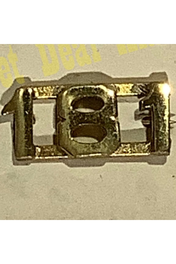 Early/Mid 1900s Brass C-Clasp Number "181" Collar Device 3/8"H Hat / Lapel Pin
