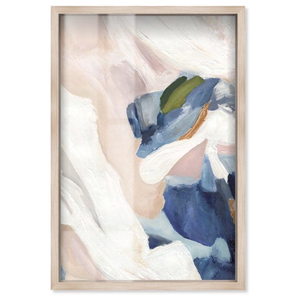 Early Reflections Shadowbox Print Pastel Decor by Art Remedy, Blonde Frame, 16 x 24