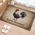thumbnail image 1 of Early Rooster 2'x3' Washable Rug, Brown Spring Farmhouse Vintage Chicken Non-Slip Soft Doormat Area Rugs for Entrance Bathroom Bedsides, StainResistant Carpet for Kitchen Bedroom, Entryway Floor Mat, 1 of 9