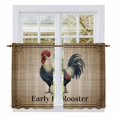 thumbnail image 1 of Early Rooster Kitchen Curtains 45 Inch Length, Brown Spring Farmhouse Vintage Chicken Tiers Curtains for Bathroom Bedroom Cafe, Light Filtering Small Window Treatment Short Drapes 2 Panels 42"Wx45"L, 1 of 8