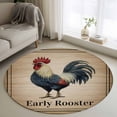 thumbnail image 1 of Early Rooster Round Area Rug 3Ft Washable Small Circle Rugs for Kitchen Entryway, Brown Spring Farmhouse Vintage Chicken Non-Slip Carpet Floor Mats Indoor Outdoor Carpet Runner Aesthetic Home Decor, 1 of 8