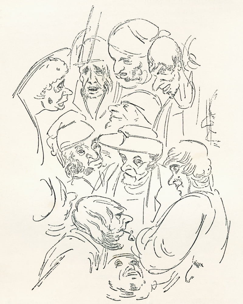 Early Sketches Dating From 1839 By Gustave Dore From Life And Reminiscences Of Gustave Dore Published 1885 Canvas Art - Ken Welsh Design Pics (13 x 16)