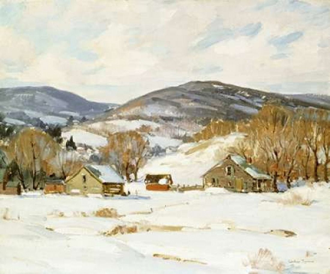 Early Snow Canvas Art - George Gardiner Symons (24 x 24)
