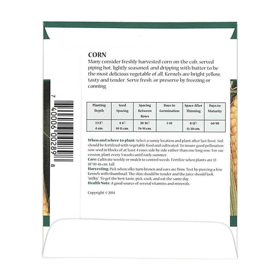 Early Sunglow Hybrid Corn Garden Seeds - 20 Gram Packet - Non-GMO, SU, Cold Weather Vegetable Gardening Seeds