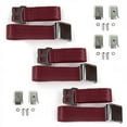 thumbnail image 1 of Early Triumph 1946-1954 Airplane 2 Point Burgandy Lap Bench Seat Belt Kit with Bracketry - 3 Belts, 1 of 1
