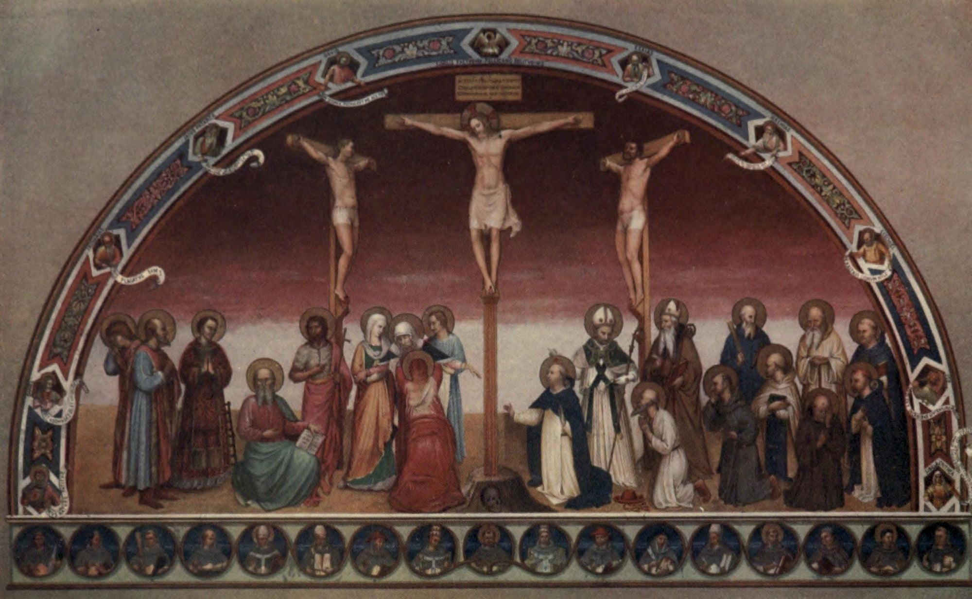 Early Tuscan Art 1902 The Crucifixion Canvas Art - Fra Angelico (18 x 24)