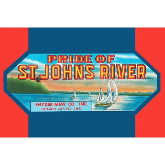Early crate label for produce grown in Crescent City, Florida. Poster Print by unknown (24 x 36)