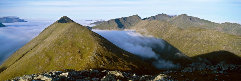 Early morning light on Buachaille Etive Beag Glen Coe Scotland Canvas Art - Panoramic Images (6 x 18)