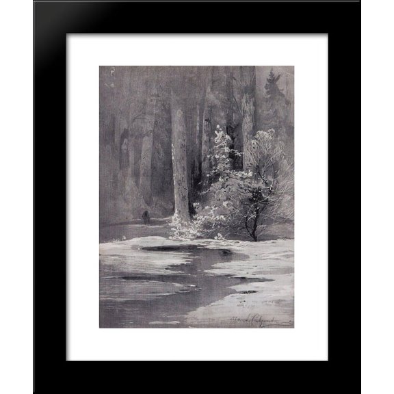 Early spring.Backwoods 20x24 Framed Art Print by Aleksey Savrasov