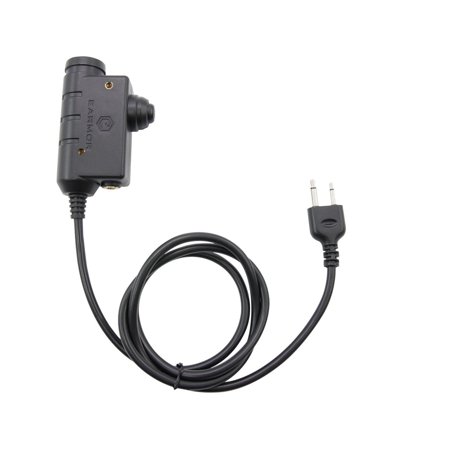 Earmor PTT ICOM 2pin Radio Application, Black