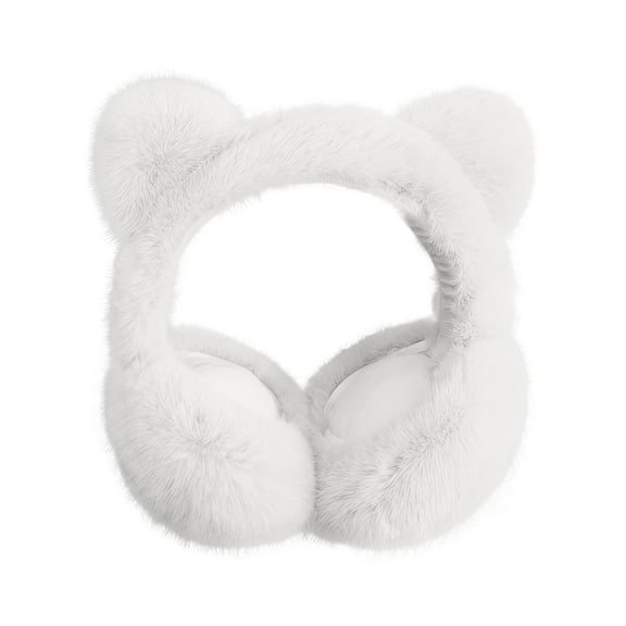 Earmuff For Adorable Cat Ear Ear Covers Solid Color Cozy Headband Commute Windproof Ear Women Scrub Cap with Buttons Ponytail Womens Neck Warmer Gaiter Stab Proof Vest Womens Hat Winter Camping Gear