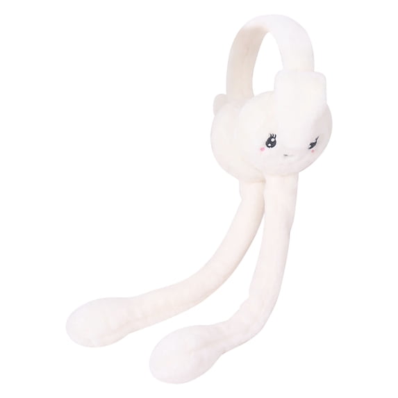 Earmuffs AURORADY Winter Warm Earmuff Cover Plush Home House Earmuff for Kids Cute Earmuff Plush for Girl, White