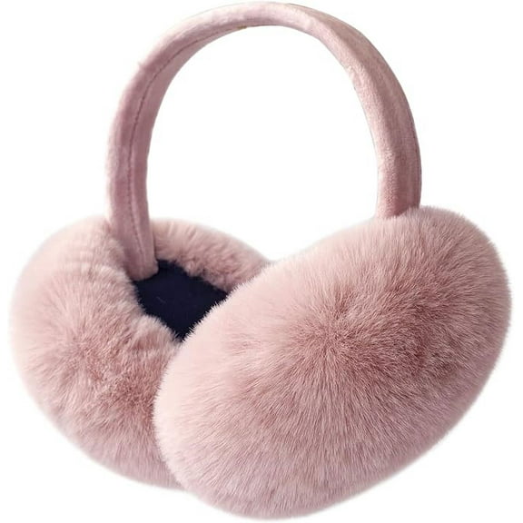 Earmuffs for Women Winter Warm Foldable Ear Muffs Faux Fur Cute Fuzzy Ear Warmers for Girls Women