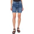 thumbnail image 1 of Earnest Sewn Womens Emma Frayed Hem Midi Cutoff Shorts, 1 of 1