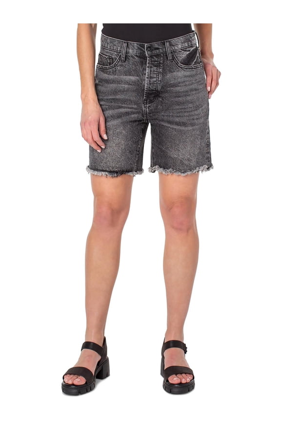 Earnest Sewn Womens Faded Mini Denim Shorts