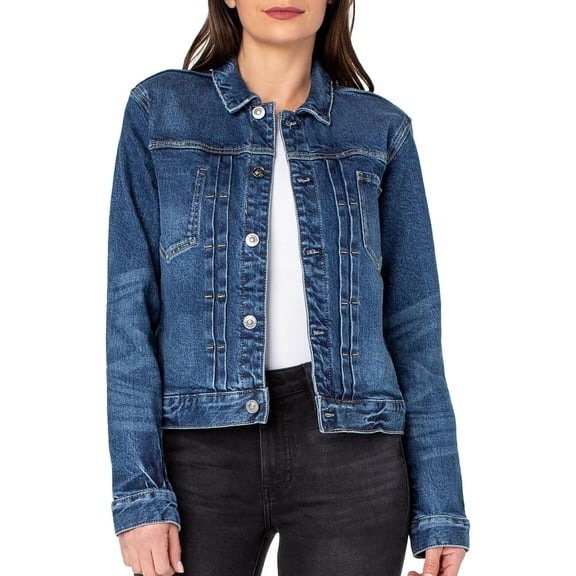 Earnest Sewn Womens Faded Short Denim Jacket