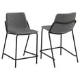 thumbnail image 1 of Earnest Upholstered Counter Chair Grey (Set of 2), 1 of 12