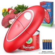 Earnlytozv Electric Can Opener, 4xAAA Battery Powered One-Touch Smooth Cut for All Cans