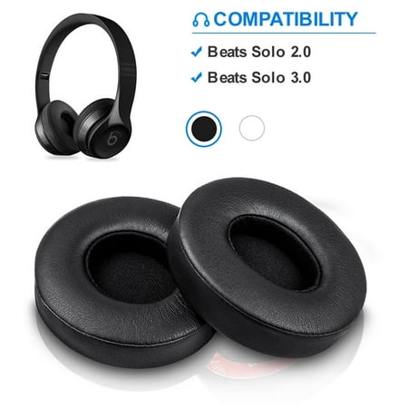 Earpads Cushions Replacement for Beats Solo 2 & Solo 3 Wireless on-Ear Headphones, Soft Ear Pads