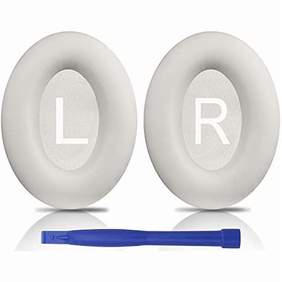 Earpads Replacement for Bose QuietComfort 45 (QC45)/QuietComfort SE (QC SE)/New Quiet Comfort Wireless Over-Ear Headphones, Ear Pads Cushions with Softer Protein Leather - White Smoke