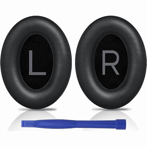 Earpads Replacement for Bose QuietComfort 45 (QC45)/QuietComfort SE (QC SE)/New Quiet Comfort Wireless Over-Ear Headphones, Ear Pads Cushions with Softer Protein Leather - Black
