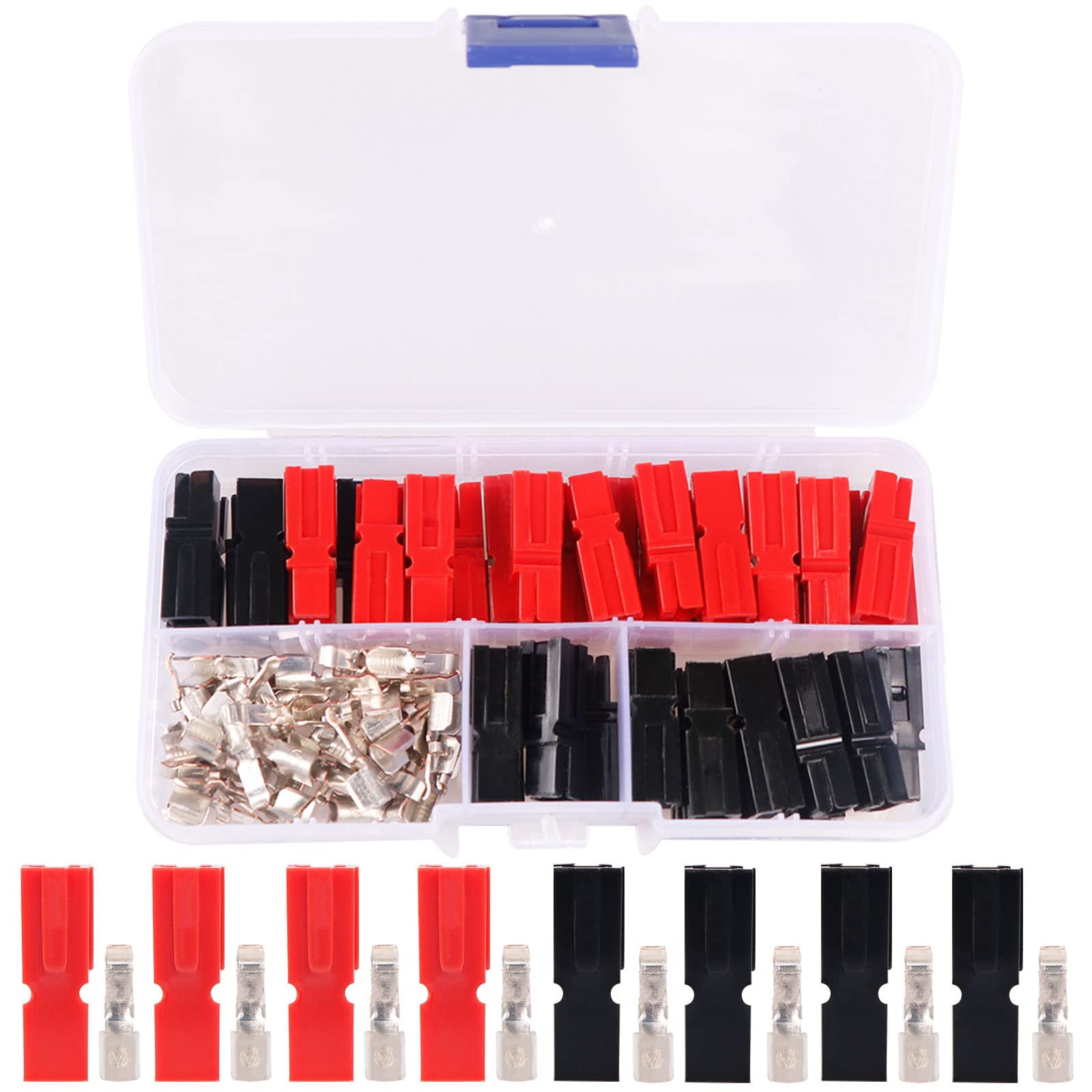 Earphmice 20 Pair 45AMP Quick Disconnect Powerpole Connectors, Red