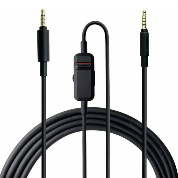 Earphone Cable for Beyerdynamic MMX300 II Headphones Mute Control for Gaming, Business, Podcasting 1.3m Length Black