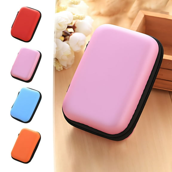 Earphone Case, Compact Leather Pouch, Durable Zippered Protection for Wireless Earbuds, On-the-Go Storage Solution, Ideal for Daily Commuters